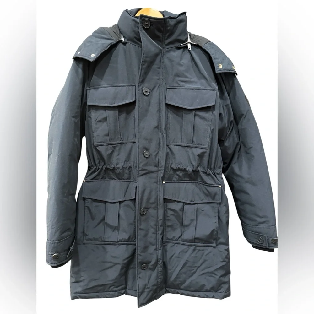 The Kooples Navy Parka Jacket | Unisex Men's Size Medium MSRP 610$